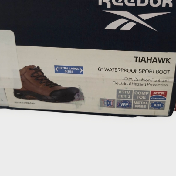 Reebok Tiahawk Women’s Size 8.5 Composite Toe Waterproof Work Boot Brown Rb444 - Picture 3 of 11